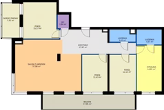 5 pokoi, apartament 126,44 m², piętro 3, oferta nr B31, Osiedle Symfonia, Bydgoszcz, Bielawy, ul. Jana Karola Chodkiewicza 9