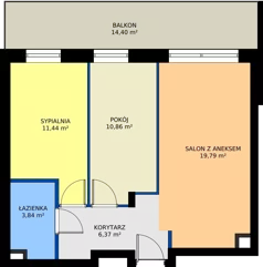 3 pokoje, mieszkanie 52,30 m², parter, oferta nr B7, Osiedle Symfonia, Bydgoszcz, Bielawy, ul. Jana Karola Chodkiewicza 9