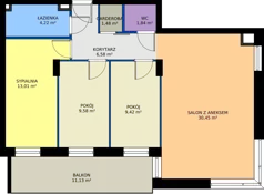 4 pokoje, mieszkanie 76,58 m², parter, oferta nr B56, Osiedle Symfonia, Bydgoszcz, Bielawy, ul. Jana Karola Chodkiewicza 9