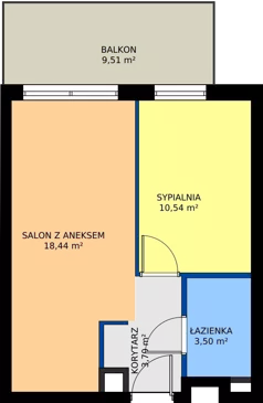 2 pokoje, apartament 36,18 m², parter, oferta nr B54, Osiedle Symfonia, Bydgoszcz, Bielawy, ul. Jana Karola Chodkiewicza 9