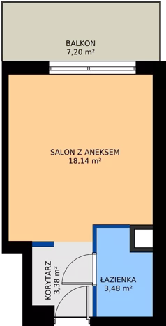 1 pokój, apartament 25,00 m², parter, oferta nr B51, Osiedle Symfonia, Bydgoszcz, Bielawy, ul. Jana Karola Chodkiewicza 9