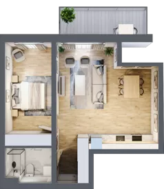 2 pokoje, mieszkanie 52,33 m², piętro 6, oferta nr 36, Ceramika, Bydgoszcz, Bartodzieje, ul. Fordońska 19