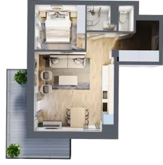 2 pokoje, mieszkanie 40,78 m², piętro 4, oferta nr 26A, Ceramika, Bydgoszcz, Bartodzieje, ul. Fordońska 19
