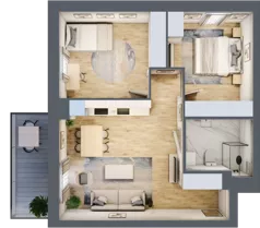 3 pokoje, mieszkanie 56,60 m², piętro 2, oferta nr 7, Ceramika, Bydgoszcz, Bartodzieje, ul. Fordońska 19