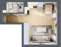 1 pokój, mieszkanie 26,84 m², piętro 5, oferta nr 30, Ceramika, Bydgoszcz, Bartodzieje, ul. Fordońska 19