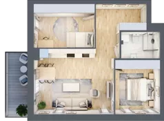 3 pokoje, mieszkanie 59,21 m², piętro 4, oferta nr 27, Ceramika, Bydgoszcz, Bartodzieje, ul. Fordońska 19