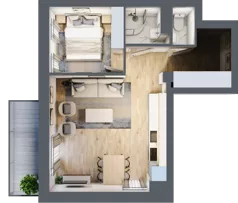 2 pokoje, mieszkanie 40,77 m², piętro 3, oferta nr 17A, Ceramika, Bydgoszcz, Bartodzieje, ul. Fordońska 19