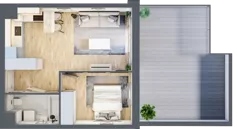 2 pokoje, mieszkanie 39,30 m², piętro 1, oferta nr I-A9, Industria II, Bydgoszcz, Bocianowo, ul. Rycerska 22