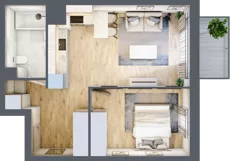 2 pokoje, mieszkanie 41,65 m², piętro 2, oferta nr I-A20, Industria II, Bydgoszcz, Bocianowo, ul. Rycerska 22