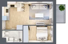 2 pokoje, mieszkanie 34,67 m², piętro 3, oferta nr I-A37, Industria II, Bydgoszcz, Bocianowo, ul. Rycerska 22