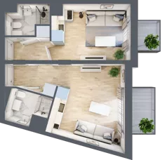2 pokoje, mieszkanie 42,31 m², piętro 4, oferta nr I-A53, Industria II, Bydgoszcz, Bocianowo, ul. Rycerska 22