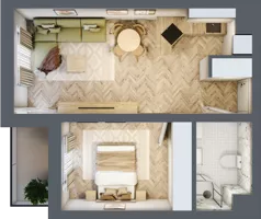 2 pokoje, mieszkanie 41,27 m², piętro 2, oferta nr 16, Balantia, Niemcz, ul. Elizy Orzeszkowej 37