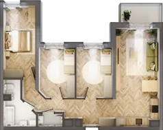 4 pokoje, mieszkanie 76,83 m², piętro 3, oferta nr 25, Balantia, Niemcz, ul. Elizy Orzeszkowej 37