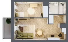 2 pokoje, mieszkanie 39,46 m², piętro 3, oferta nr 26, Balantia, Niemcz, ul. Elizy Orzeszkowej 37