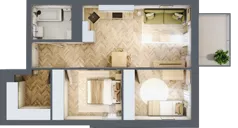 3 pokoje, mieszkanie 53,39 m², piętro 3, oferta nr 29, Balantia, Niemcz, ul. Elizy Orzeszkowej 37