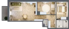 3 pokoje, mieszkanie 62,85 m², piętro 1, oferta nr A7, Aleja Mickiewicza, Osielsko, ul. Aleja Mickiewicza 1