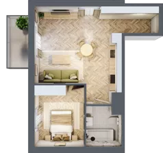 2 pokoje, mieszkanie 45,73 m², piętro 1, oferta nr A32, Aleja Mickiewicza, Osielsko, ul. Aleja Mickiewicza 1
