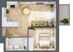 2 pokoje, mieszkanie 37,89 m², piętro 1, oferta nr A30, Aleja Mickiewicza, Osielsko, ul. Aleja Mickiewicza 1