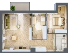 3 pokoje, mieszkanie 64,33 m², piętro 1, oferta nr A6, Aleja Mickiewicza, Osielsko, ul. Aleja Mickiewicza 1