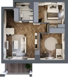 3 pokoje, mieszkanie 55,55 m², piętro 2, oferta nr 23, M|City, Bydgoszcz, Bydgoszcz Wschód, ul. Startowa 9