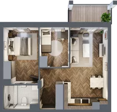 3 pokoje, mieszkanie 54,09 m², piętro 3, oferta nr 32, M|City, Bydgoszcz, Bydgoszcz Wschód, ul. Startowa 9