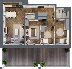 4 pokoje, mieszkanie 69,88 m², piętro 1, oferta nr 2, M|City, Bydgoszcz, Bydgoszcz Wschód, ul. Startowa 9