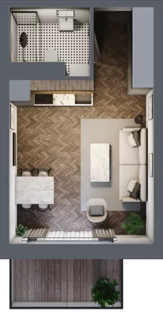 1 pokój, mieszkanie 26,47 m², piętro 4, oferta nr 51, M|City, Bydgoszcz, Bydgoszcz Wschód, ul. Startowa 9