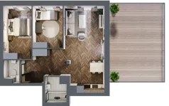 3 pokoje, mieszkanie 61,38 m², piętro 8, oferta nr 86, M|City, Bydgoszcz, Bydgoszcz Wschód, ul. Startowa 9