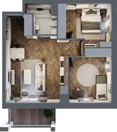 3 pokoje, mieszkanie 57,10 m², piętro 6, oferta nr 75, M|City, Bydgoszcz, Bydgoszcz Wschód, ul. Startowa 9