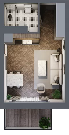 1 pokój, mieszkanie 25,39 m², piętro 2, oferta nr 25, M|City, Bydgoszcz, Bydgoszcz Wschód, ul. Startowa 9