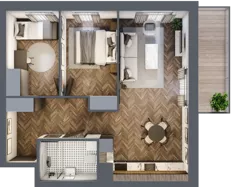 3 pokoje, mieszkanie 57,04 m², piętro 3, oferta nr 35, M|City, Bydgoszcz, Bydgoszcz Wschód, ul. Startowa 9