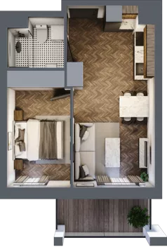 2 pokoje, mieszkanie 32,92 m², piętro 1, oferta nr 11, M|City, Bydgoszcz, Bydgoszcz Wschód, ul. Startowa 9