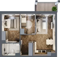 3 pokoje, mieszkanie 52,49 m², piętro 2, oferta nr 19, M|City, Bydgoszcz, Bydgoszcz Wschód, ul. Startowa 9