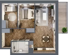 3 pokoje, mieszkanie 55,51 m², piętro 2, oferta nr 22, M|City, Bydgoszcz, Bydgoszcz Wschód, ul. Startowa 9