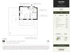 2 pokoje, mieszkanie 46,81 m², parter, oferta nr D67, QUATTRO Ursynów, Warszawa, Ursynów, ul. Wyczółki 54
