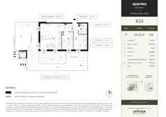 3 pokoje, mieszkanie 59,53 m², parter, oferta nr B24, QUATTRO Ursynów, Warszawa, Ursynów, ul. Wyczółki 54