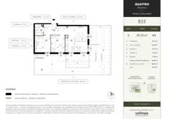 3 pokoje, mieszkanie 59,65 m², piętro 1, oferta nr A10, QUATTRO Ursynów, Warszawa, Ursynów, ul. Wyczółki 54