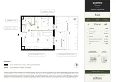 2 pokoje, mieszkanie 36,08 m², piętro 1, oferta nr A6, QUATTRO Ursynów, Warszawa, Ursynów, Wyczółki, ul. Wyczółki 54, 56
