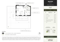 2 pokoje, mieszkanie 46,81 m², parter, oferta nr D67, QUATTRO Ursynów, Warszawa, Ursynów, Wyczółki, ul. Wyczółki 54, 56