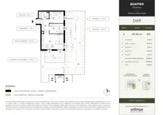 3 pokoje, mieszkanie 50,27 m², piętro 2, oferta nr B36, QUATTRO Ursynów, Warszawa, Ursynów, Wyczółki, ul. Wyczółki 54, 56