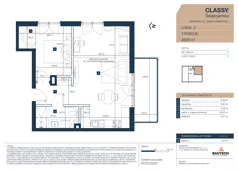 2 pokoje, apartament 49,81 m², piętro 1, oferta nr 3, CLASSY Świętojańska, Piaseczno, ul. Świętojańska 22D
