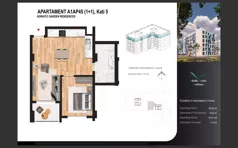 2 pokoje, mieszkanie 56,29 m², piętro 5, oferta nr A1AP45, Adriatic Garden Residence, Golem, Rruga Ismail Qemali