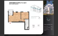 2 pokoje, mieszkanie 44,84 m², piętro 5, oferta nr B1AP43, Adriatic Garden Residence, Golem, Rruga Ismail Qemali