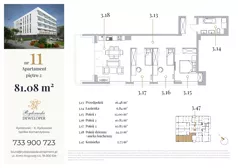 4 pokoje, apartament 81,08 m², piętro 2, oferta nr 11, Jeziorna 18, Ełk, Szyba, ul. Jeziorna 18