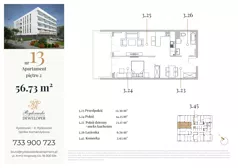 2 pokoje, apartament 56,73 m², piętro 2, oferta nr 13, Jeziorna 18, Ełk, Szyba, ul. Jeziorna 18