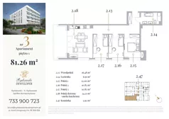 4 pokoje, apartament 81,26 m², piętro 1, oferta nr 3, Jeziorna 18, Ełk, Szyba, ul. Jeziorna 18