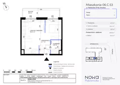 1 pokój, mieszkanie 39,09 m², piętro 6, oferta nr 06.C.53, Nowa Pabianicka, Wrocław, Krzyki-Partynice, Krzyki, ul. Pabianicka 25