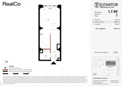 1 pokój, mieszkanie 37,37 m², piętro 7, oferta nr EZ.1.7.89, ELEWATOR. Mieszkania&Lofty - lofty, Wrocław, Kleczków, Psie Pole, Rychtalska