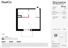 1 pokój, mieszkanie 28,97 m², piętro 1, oferta nr B.1.6, ELEWATOR. Mieszkania&Lofty - mieszkania, Wrocław, Kleczków, Psie Pole, Rychtalska/Zakładowa