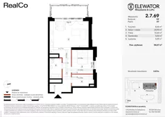 2 pokoje, mieszkanie 54,75 m², piętro 7, oferta nr EZ.2.7.69, ELEWATOR. Mieszkania&Lofty - lofty, Wrocław, Kleczków, Psie Pole, Rychtalska 